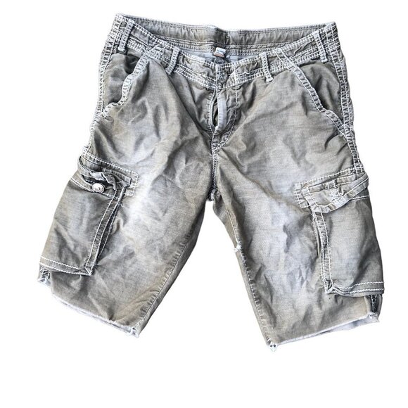 Vintage True Religion Cargo Shorts Size 38 Brown - Picture 2 of 11